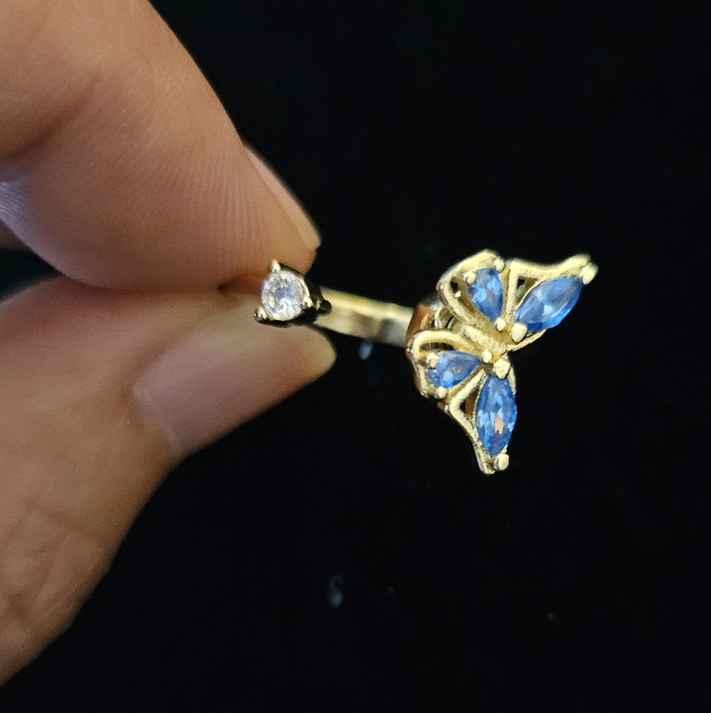 360 degree rotating butterfly Spinning ring